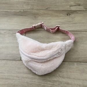Abercrombie & Fitch Fanny Pack Fannie Bag Pink Fluffy Spell Out  Girls Kids